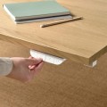 IKEA MITTZON стіл регульований, дуб електричний / білий шпон, 140x80 см 69528971 | 695.289.71