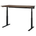 IKEA MITTZON стіл регульований, електричний горіх / чорний, 160x80 см 99530270 995.302.70