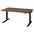 IKEA MITTZON стіл регульований, електричний горіх / чорний, 140x80 см 19528978 195.289.78