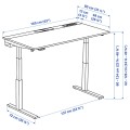 IKEA MITTZON стіл регульований, електричний дуб / чорний шпон, 160x80 см 29530235 295.302.35