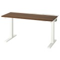 IKEA MITTZON стіл регульований, електричний горіх / білий, 120x60 см 39527416 395.274.16