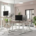 IKEA MITTZON стіл регульований, електричний горіх / білий, 120x80 см 59527929 595.279.29