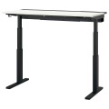IKEA MITTZON стіл регульований, електричний білий / чорний, 140x60 см 79528145 795.281.45