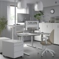 IKEA MITTZON стіл регульований, білий електрик, 120x60 см 89526122 895.261.22