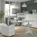 IKEA MITTZON стіл регульований, білий електрик, 140x80 см 19528563 195.285.63