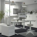 IKEA MITTZON стіл регульований, білий електрик, 160x80 см 59529966 595.299.66