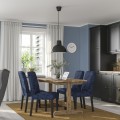 IKEA NACKANÄS НАККАНЕС / BERGMUND БЕРГМУНД стіл+4 стільці, акація/Kvillsfors Квіллсфорс т-синій/синій чорний, 140 см 79569503 | 795.695.03
