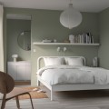 IKEA NESTTUN НЕСТТУН Ліжко двоспальне, білий / Lönset, 160x200 см 89158049 891.580.49
