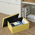 IKEA НІММ коробка для зберігання з кришкою, жовтий, 25x35x15 см 20595943 | 205.959.43