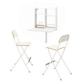 IKEA NORBERG НОРБЕРГ / FRANKLIN ФРАНКЛІН Стіл та 2 стільці, білий / білий 69481695 694.816.95