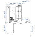 IKEA NORBERG НОРБЕРГ / FRANKLIN ФРАНКЛІН Стіл та 2 стільці, білий / чорний 49480847 | 494.808.47