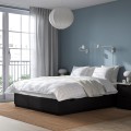 IKEA NORDLI Ліжко з контейнером і матрацом, 140x200 см 99537808 | 995.378.08