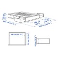 IKEA NORDLI Ліжко з контейнером і матрацом, білий / Valevåg твердий, 160x200 см 79536876 | 795.368.76