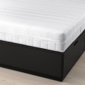 IKEA NORDLI Ліжко з контейнером і матрацом, з узголів'ям антрацит/ Åkrehamn жорсткий, 90x200 см 29536869 | 295.368.69