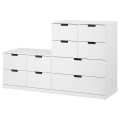 IKEA NORDLI НОРДЛІ Комод 10 ящиків, білий, 160x99 cм 29248010 292.480.10
