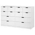 IKEA NORDLI НОРДЛІ Комод, 12 ящиків, білий, 160x99 cм 59239491 | 592.394.91