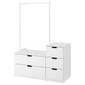 IKEA NORDLI НОРДЛІ Комод, 5 ящиків, білий, 120x169 cм 09295286 | 092.952.86