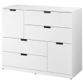 IKEA NORDLI НОРДЛІ Комод, 6 ящиків, білий, 120x99 cм 69276633 692.766.33