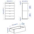 IKEA NORDLI НОРДЛІ Комод, 6 ящиків, білий, 80x145 cм 89239499 | 892.394.99