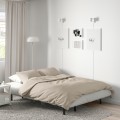 IKEA NYHAMN НІХАМН Розкладний диван 3-місний, з пінополіуретановим матрацом / Knisa сірий / бежевий 59306367 | 593.063.67