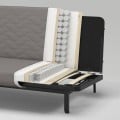 IKEA NYHAMN НІХАМН Розкладний диван 3-місний, матрац з кишеньковими пружинами / Knisa сірий / бежевий 89306361 | 893.063.61