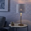 IKEA NYMÖ НІМО / SKAFTET СКАФТЕТ Лампа настільна, біла латунь / латунь, 24x30 cм 09319310 | 093.193.10