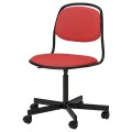 IKEA ÖRFJÄLL ОРФЬЄЛЛЬ Офісне крісло, чорний / Vissle червоний 39501077 | 395.010.77