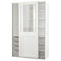 IKEA PAX / GRIMO Комбінація шаф, біле / прозоре скло біле, 150x66x236 см 19502233 | 195.022.33