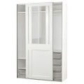 IKEA PAX / GRIMO Гардероб з розсувними дверима, біле / прозоре скло біле, 150x66x236 см 89502277 | 895.022.77