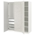 IKEA PAX / MISTUDDEN Комбінація шаф, білий/сірий візерунок, 150x60x201 см 39521179 395.211.79