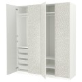 IKEA PAX / MISTUDDEN Комбінація шаф, білий/сірий візерунок, 200x60x236 см 19522962 | 195.229.62