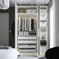 IKEA PAX / MISTUDDEN Комбінація шаф, білий/сірий візерунок, 150x60x236 см 59521183 595.211.83