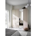 IKEA PAX / REINSVOLL/ÅHEIM Комбінація шаф, білий / сіро-бежевий дзеркало, 200x60x201 см 29385605 | 293.856.05
