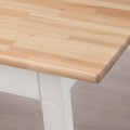 IKEA PINNTORP Стіл, морилка світло-коричнева / морилка біла, 65x65 см 50529466 505.294.66
