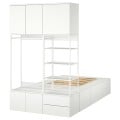 IKEA PLATSA ПЛАТСА Ліжко / 8 дверей + 4 шухляди, білий / Fonnes, 142x244x223 cм 49325385 | 493.253.85