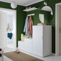 IKEA PLATSA ПЛАТСА Гардероб із 2 дверцятами + 2 шухлядами, білий / Fonnes білий, 180x57x123 см 79436914 794.369.14