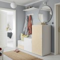 IKEA PLATSA ПЛАТСА Гардероб із 2 дверцятами + 2 шухлядами, білий Kalbåden / ефект натуральної сосни FONNES білий, 180x57x123 см 29500988 | 295.009.88