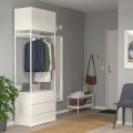 IKEA PLATSA ПЛАТСА Гардероб із 2 дверцятами + 3 шухлядами, білий / Fonnes білий, 80x42x221 cм 59326469 593.264.69