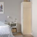 IKEA PLATSA ПЛАТСА Гардероб з 2 дверима, білий / Kalbåden ефект справжньої сосни, 60x57x221 см 49501369 495.013.69