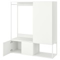 IKEA PLATSA ПЛАТСА Гардероб з 3 дверима, білий / Fonnes білий, 140x42x161 cм 19323929 | 193.239.29