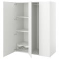 IKEA PLATSA ПЛАТСА Гардероб із 3 дверима, білий / Fonnes білий, 140x57x181 см 19424339 | 194.243.39