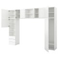 IKEA PLATSA ПЛАТСА Гардероб з 8 дверима / 3 шухлядами, білий / Fonnes Sannidal, 340x42x241 см 49336548 | 493.365.48