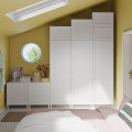 IKEA PLATSA ПЛАТСА Гардероб з 9 дверцятами, білий Sannidal / білий, 300x57x271 см 79424322 794.243.22