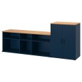 IKEA SKRUVBY Тумба під ТВ, чорно-синій, 226x38x90 см 79494602 794.946.02