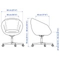 IKEA SKRUVSTA СКРУВСТА Офісне крісло, Idhult чорний 80402994 | 804.029.94