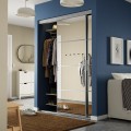 IKEA SKYTTA / AULI комбінація розсувних дверцят, алюміній / дзеркало, 152x205 см 09575847 095.758.47