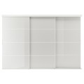 IKEA SKYTTA / HOKKSUND Комбінація розсувних дверей, білий / глянцевий світло-сірий, 301x205 см 09422741 | 094.227.41