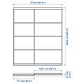 IKEA SKYTTA / MEHAMN/AULI Комбінація розсувних дверей, алюміній 2стр/дуб з білим дзеркалом, 177x205 см 49422744 494.227.44