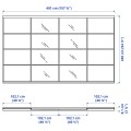 IKEA SKYTTA / MEHAMN/AULI комбінація розсувних дверцят, дзеркало з алюмінію / білого дуба, 401x240 см 69575905 695.759.05