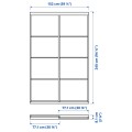 IKEA SKYTTA / MEHAMN Комбінація розсувних дверей, білий / двосторонній під білений дуб, 152x240 см 89424048 894.240.48